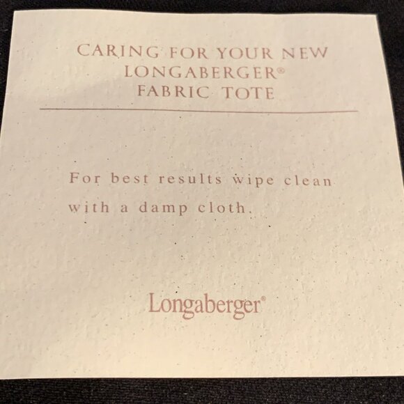 2005 Longaberger Embroidered Holiday Tote Bag Stripe Fabric 9" x 8" x 4.5" NWT - Picture 10 of 12